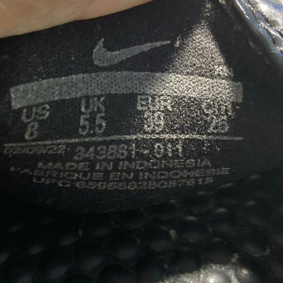 Nike  Women’s Benassi “Just Do It” Slip On Black White Sandal Slide Size 8 - Picture 5 of 6